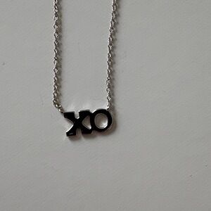 Elegant Silver 18” XO Necklace